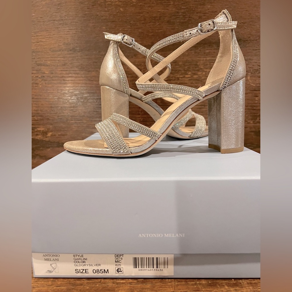 Antonio Melani Garlini Heels in gold grey silver